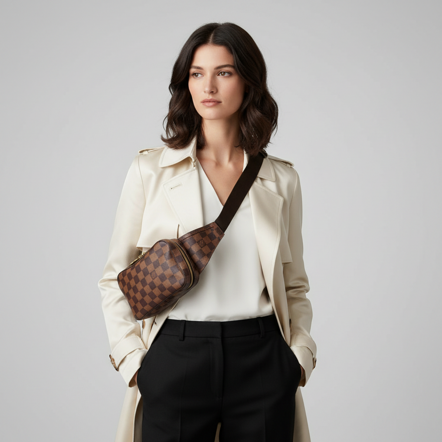 Louis Vuitton Damier Geronimos N51994 Men,Women Shoulder Bag,Sling Bag Ebene