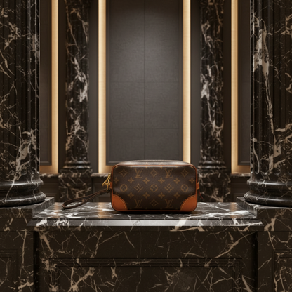 Louis Vuitton Monogram Marly Dragonne PM M51827 Men,Women Clutch Bag Brown