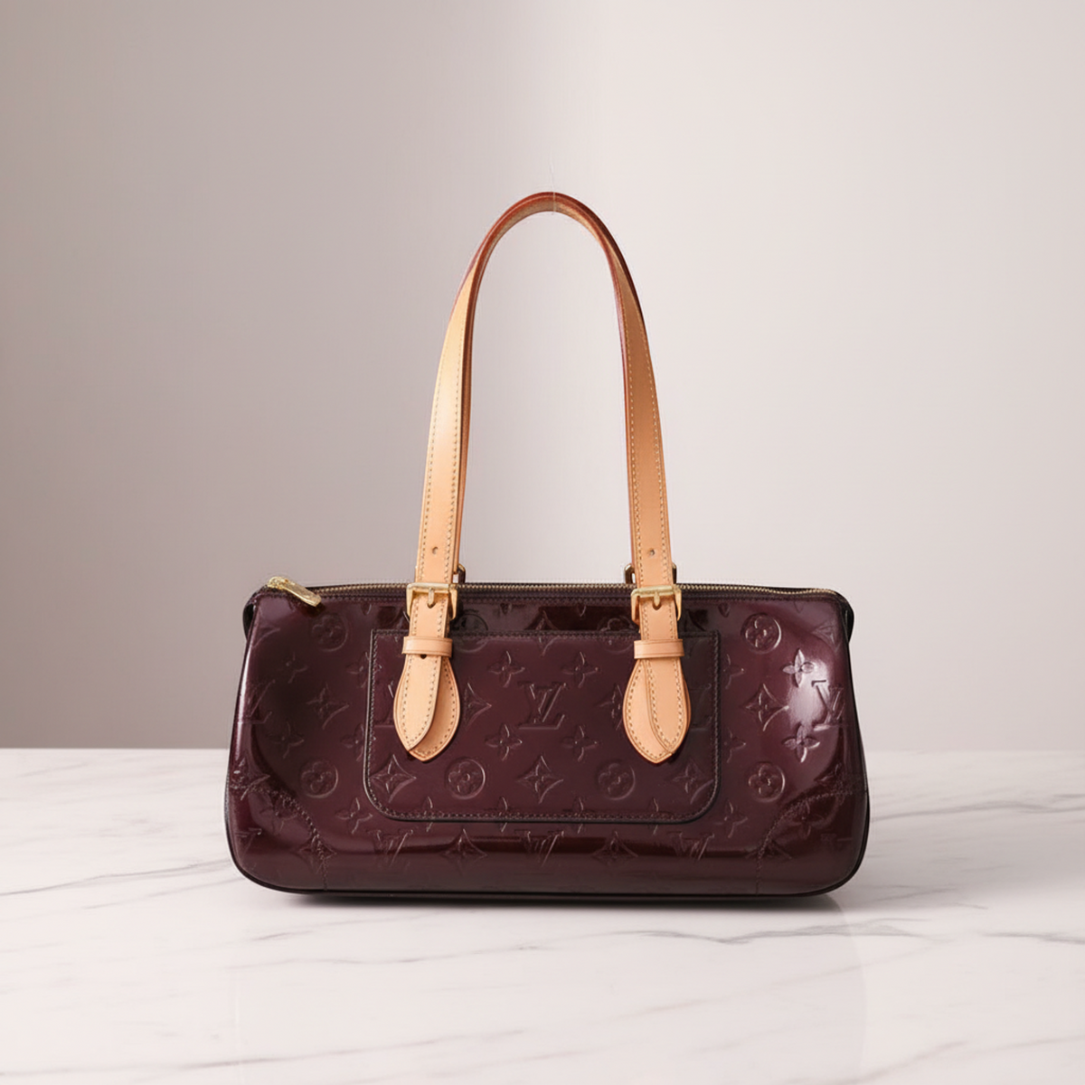 Louis Vuitton Monogram Vernis Rosewood Avenue M93510 Women's Shoulder Bag Amarante