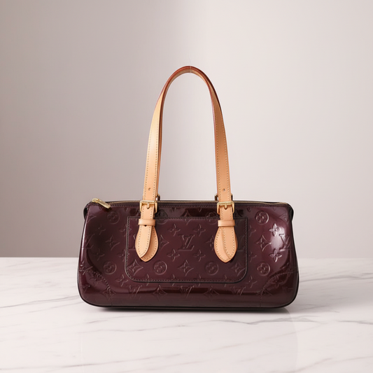 Louis Vuitton Monogram Vernis Rosewood Avenue M93510 Women's Shoulder Bag Amarante