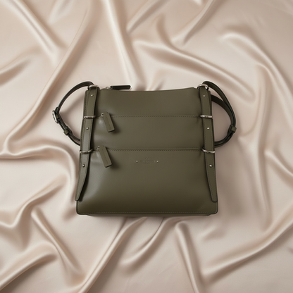 Valentino Garavani Women's Leather Shoulder Bag Khaki
