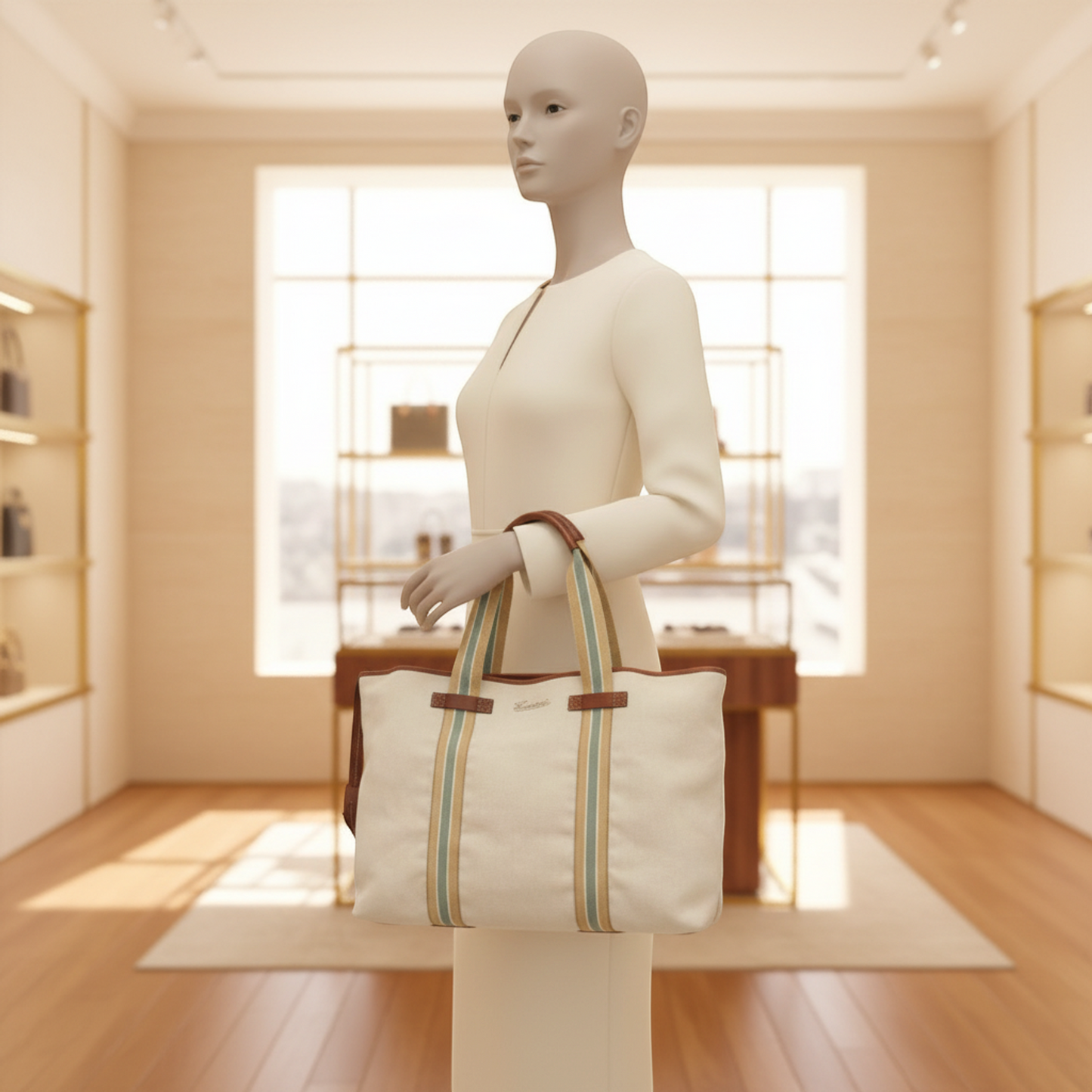 Gucci Sherry Line 170594 Women,Men Leather,Canvas Handbag,Shoulder Bag Beige,Brown,Cream
