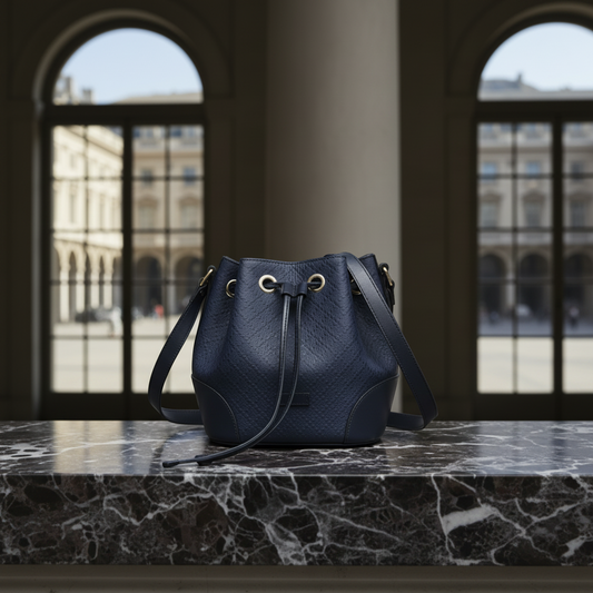 Gucci Bright Diamante 354229 Women's Leather Handbag,Shoulder Bag Navy