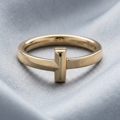 Tiffany T One Narrow Ring Pink Gold (18K) Fashion No Stone Band Ring Pink Gold