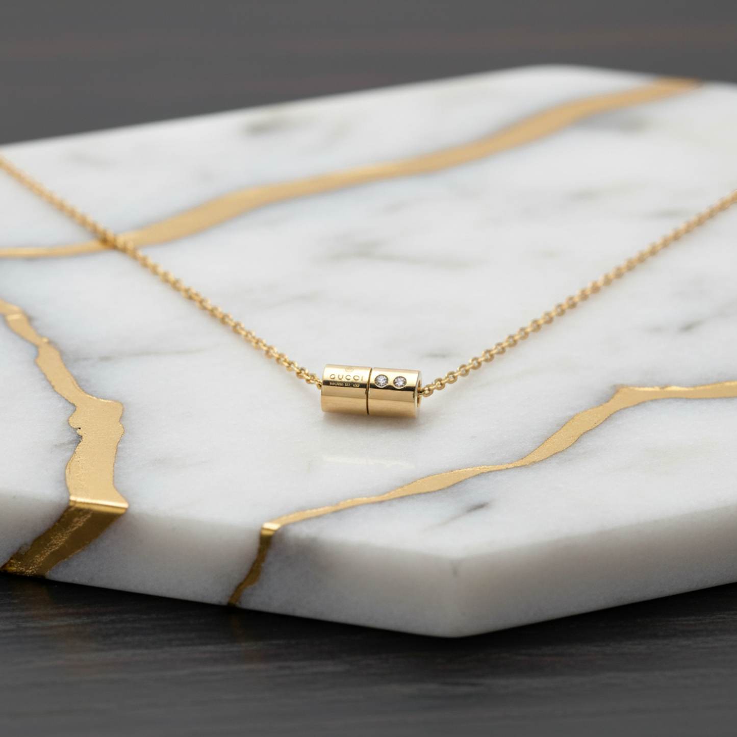 Gucci Icon Amor Necklace Diamond Pink Gold (18K) Diamond Men,Women Fashion Necklace (Pink Gold)