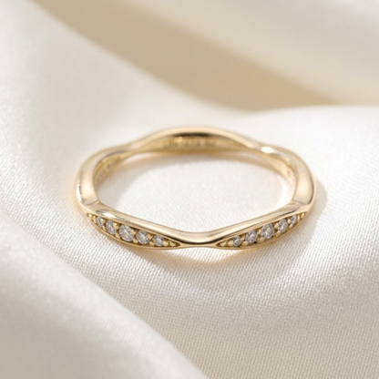 Chanel Camellia Ring With Diamonds Pink Gold (18K) Fashion Diamond Band Ring Pink Gold