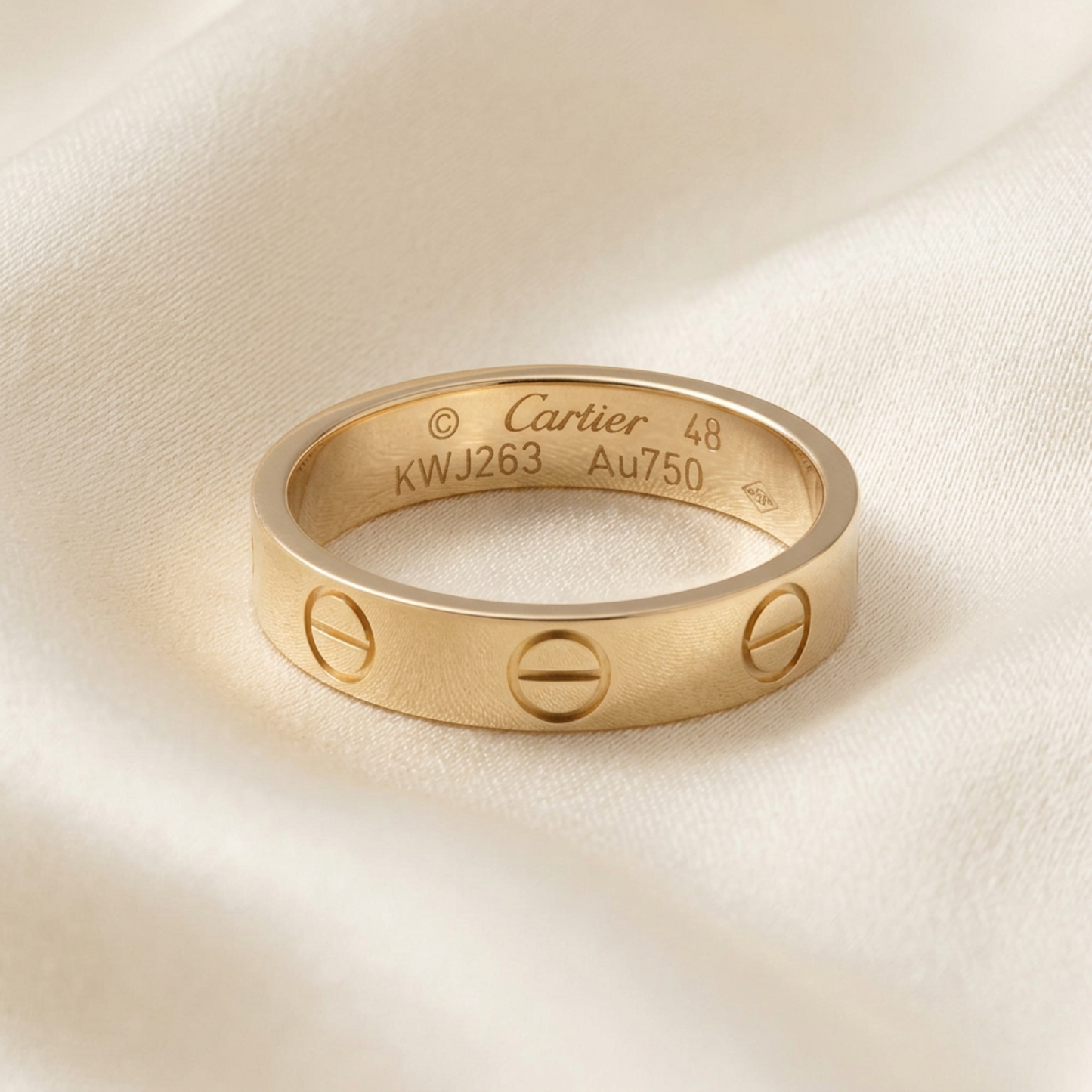 Cartier Mini Love Ring Pink Gold (18K) Fashion No Stone Band Ring Pink Gold