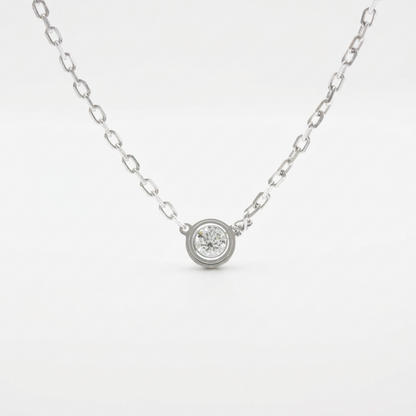 Cartier Damour Necklace SM Small Model White Gold (18K) Diamond Men,Women Fashion Necklace (Silver)