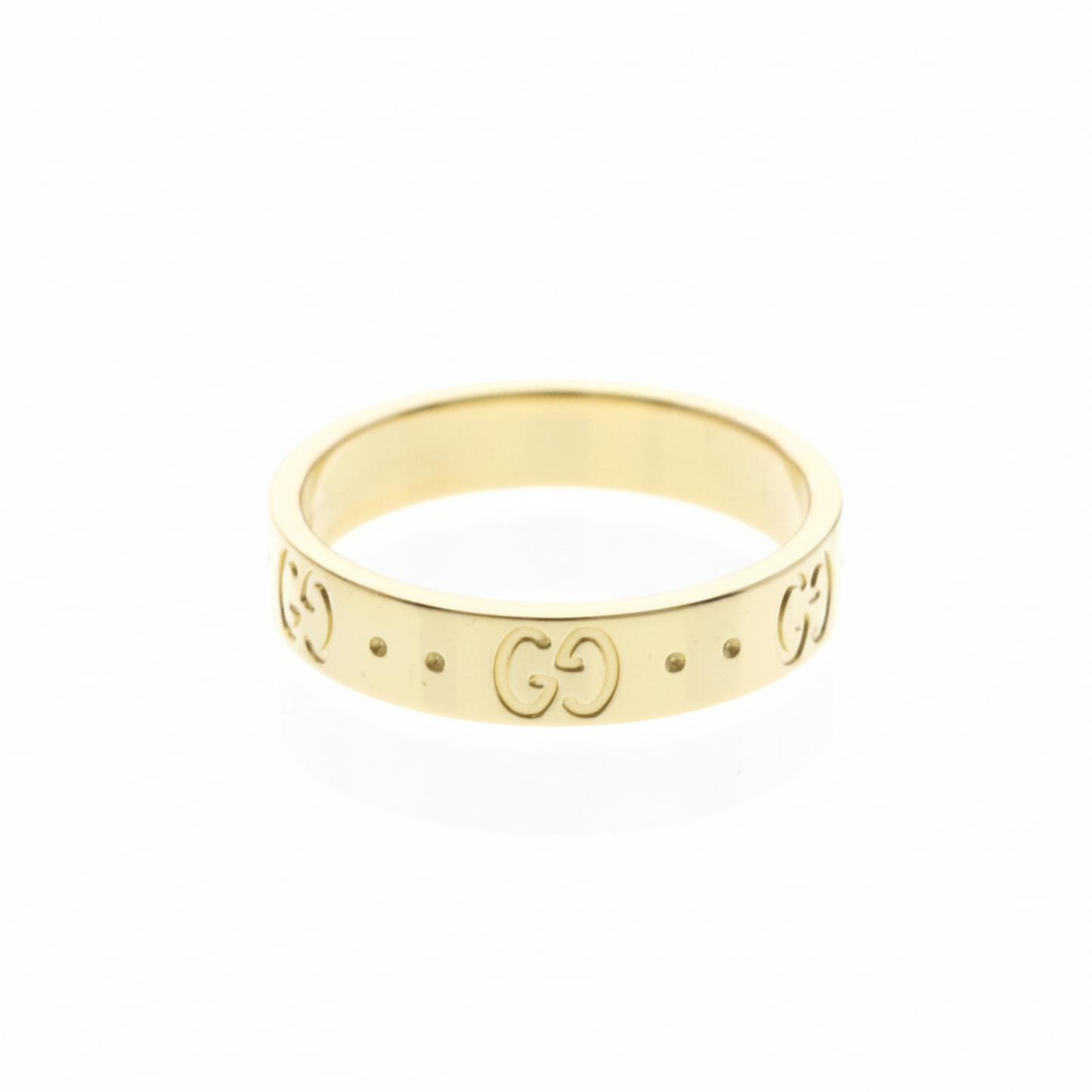 Gucci Icon Ring Yellow Gold (18K) Fashion No Stone Band Ring Gold