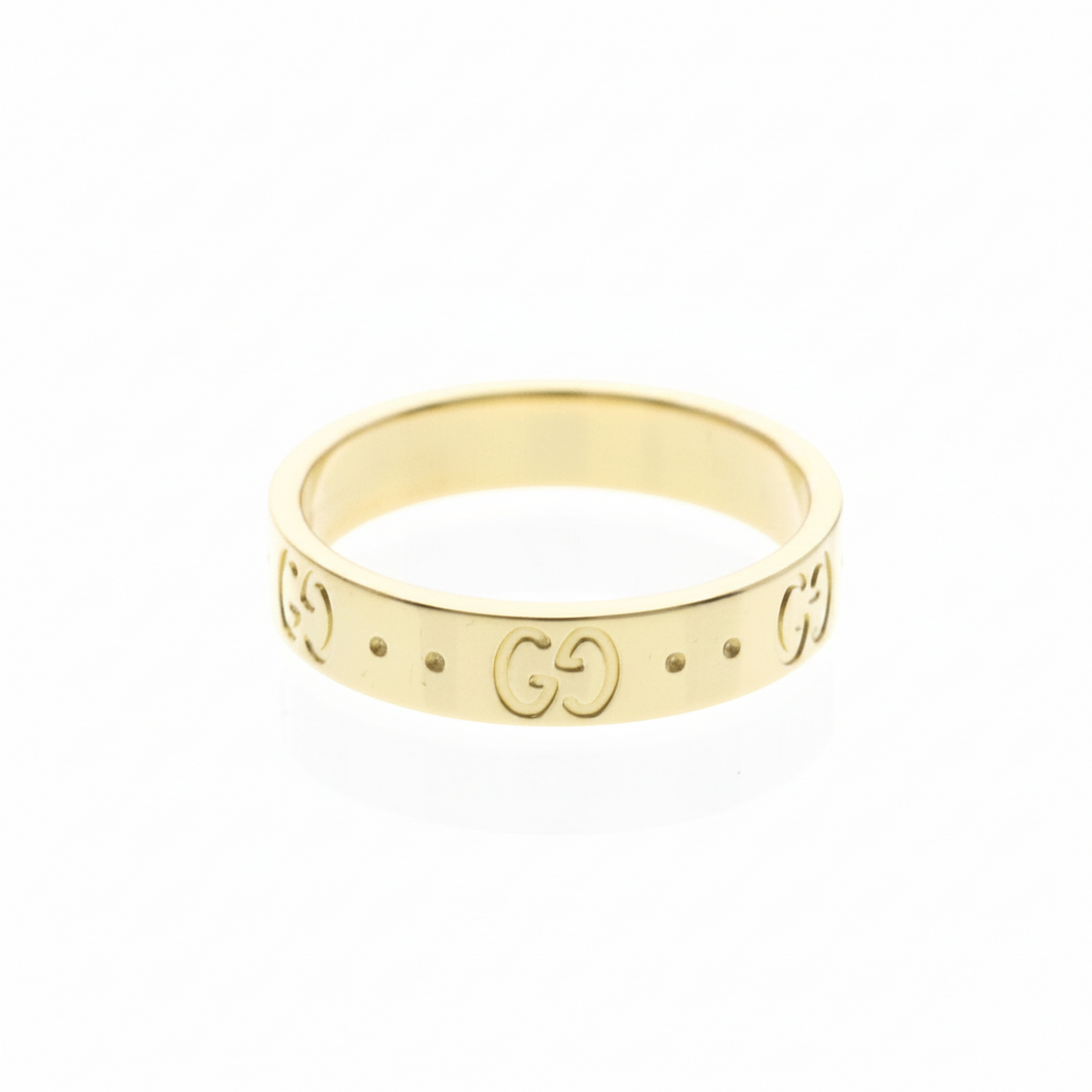 Gucci Icon Ring Yellow Gold (18K) Fashion No Stone Band Ring Gold