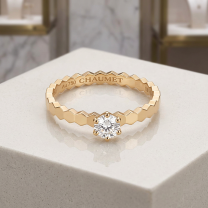 Chaumet Be My Love 1P Diamond Ring Pink Gold (18K) Fashion Diamond Band Ring Carat/0.3 Pink Gold
