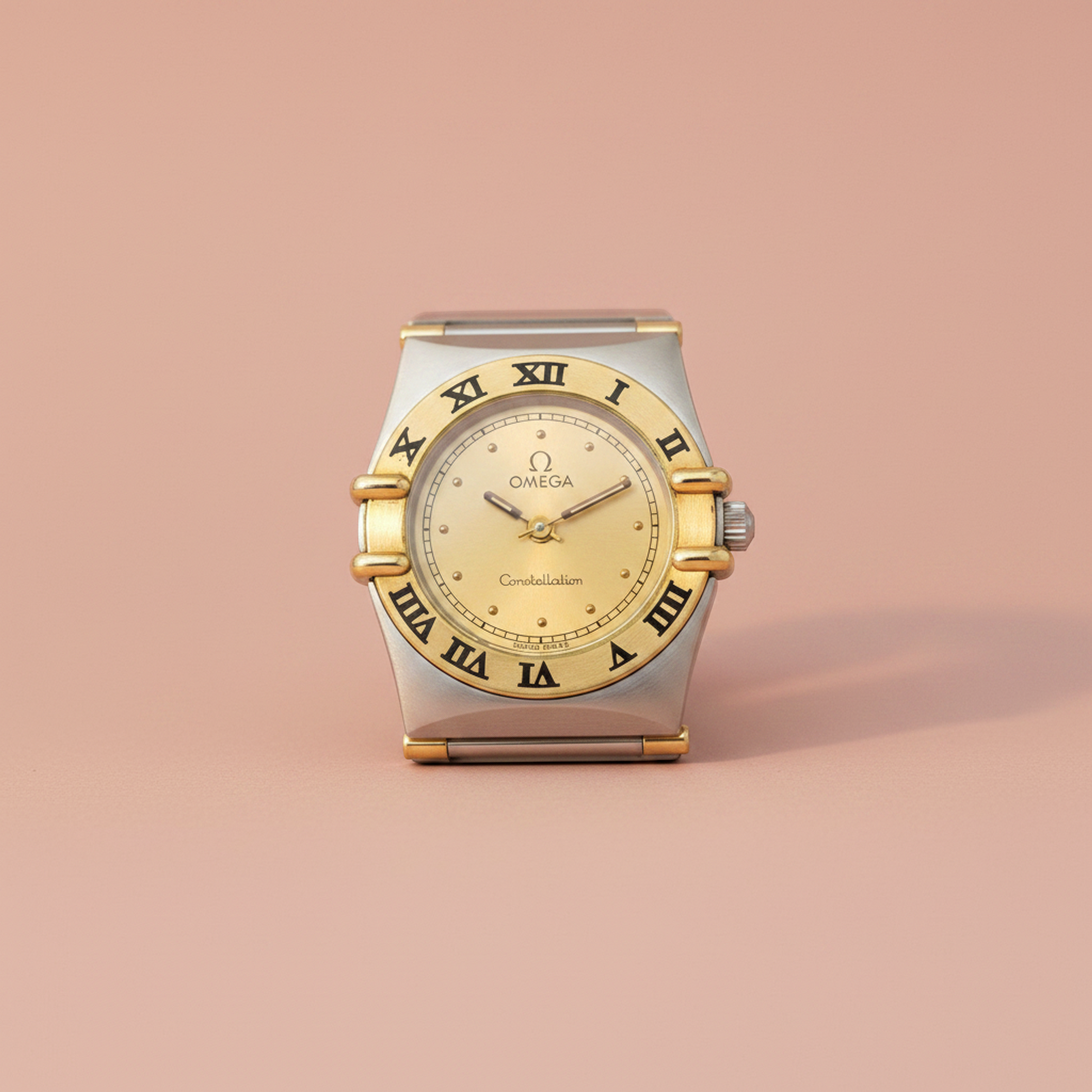 OMEGA Constellation 18K Gold Steel Ladies Watch 795.1080 Polished