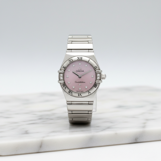 OMEGA Constellation Diamond MOP Dial Ladies Quartz Steel Watch 1567.66 Polished