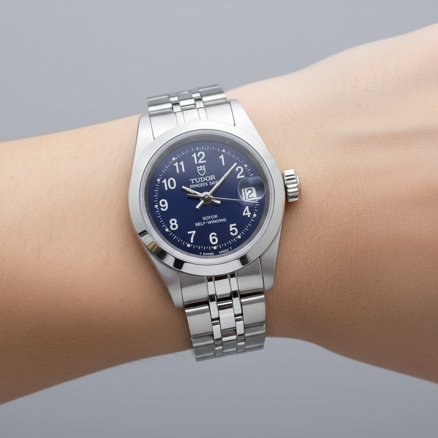 TUDOR Princess Oyster Date Steel Automatic Ladies Watch 92400N Polished