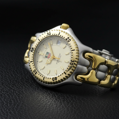 TAG HEUER Sel Professional Gold Plated Steel Mid Size Watch WG1121 Polished