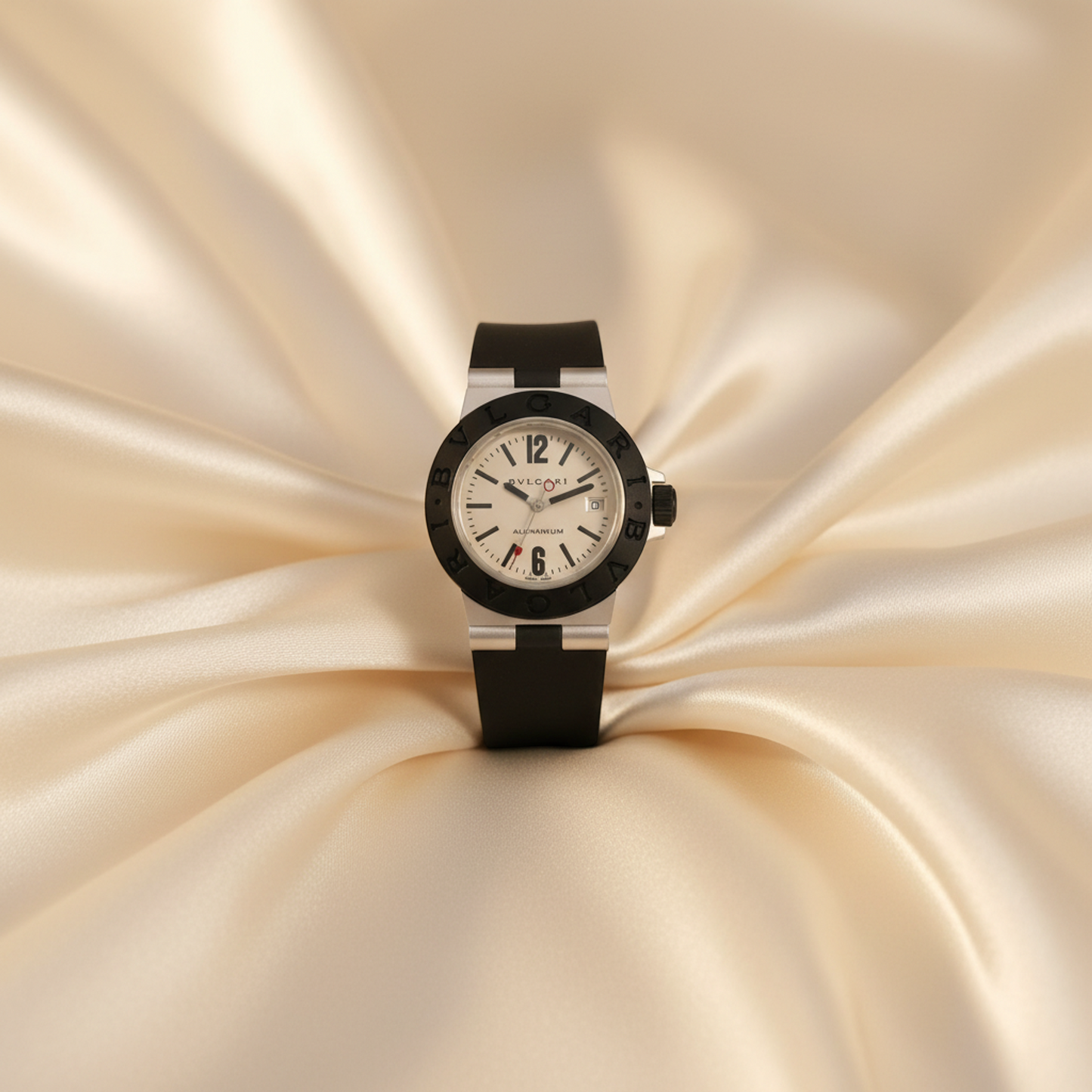 BVLGARI Aluminum Rubber Quartz Ladies Watch AL29A