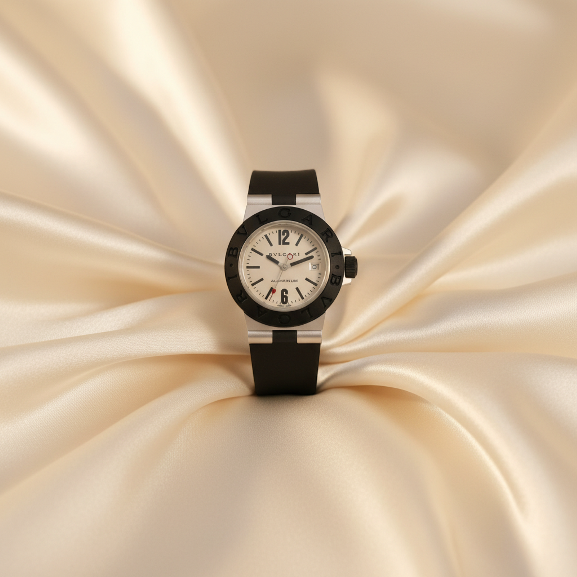 BVLGARI Aluminum Rubber Quartz Ladies Watch AL29A