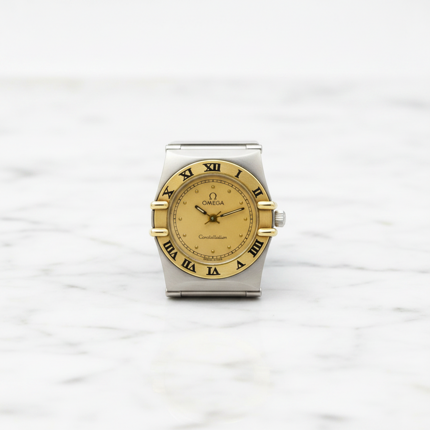 OMEGA Constellation 18K Gold Steel Ladies Watch 795.1080 Polished