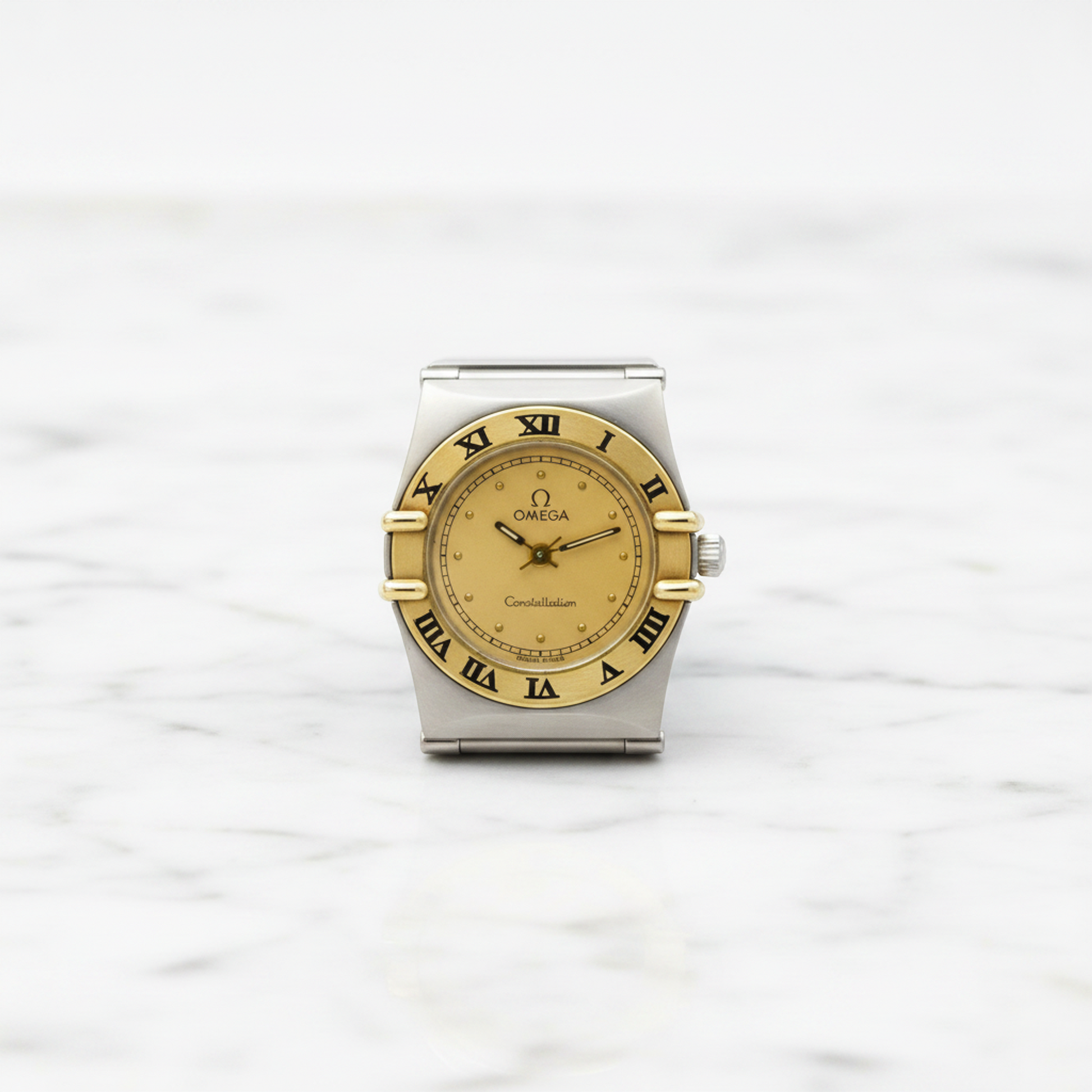 OMEGA Constellation 18K Gold Steel Ladies Watch 795.1080 Polished