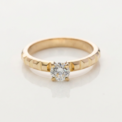 Boucheron Clou De Paris Engagement Ring Pink Gold (18K) Fashion Diamond Band Ring Carat/0.42 Pink Gold