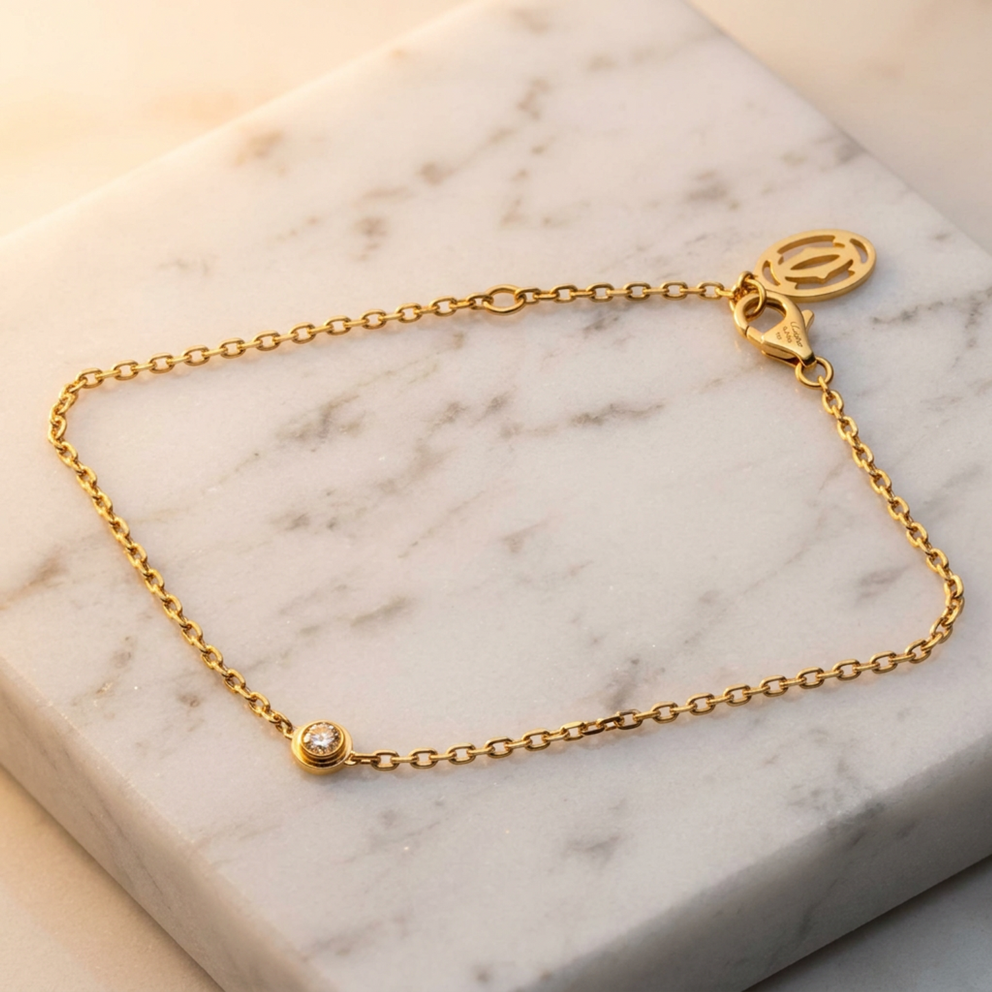 Cartier Damour Diamond Bracelet SM Pink Gold (18K) Diamond Charm Bracelet Pink Gold