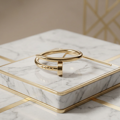 Cartier Juste Un Clou Ring SM B4225850 Pink Gold (18K) Fashion No Stone Band Ring Pink Gold