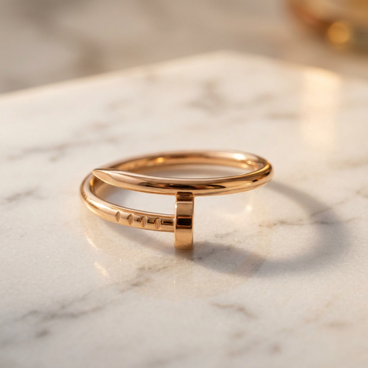 Cartier Juste Un Clou Ring SM Pink Gold (18K) Fashion No Stone Band Ring Pink Gold