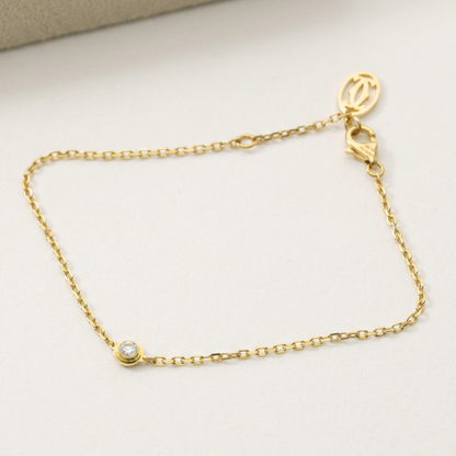 Cartier Damour Bracelet SM Yellow Gold (18K) Diamond Charm Bracelet Gold