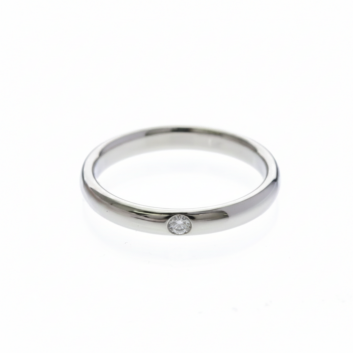 Harry Winston 1P Diamond Wedding Ring Platinum Fashion Diamond Band Ring Silver