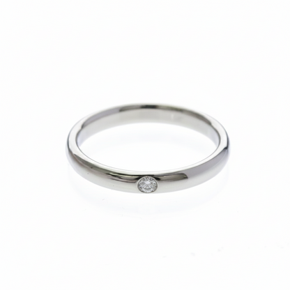 Harry Winston 1P Diamond Wedding Ring Platinum Fashion Diamond Band Ring Silver