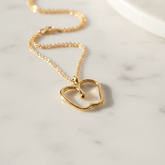 Tiffany Apple Necklace Yellow Gold (18K) No Stone Men,Women Fashion Necklace (Gold)
