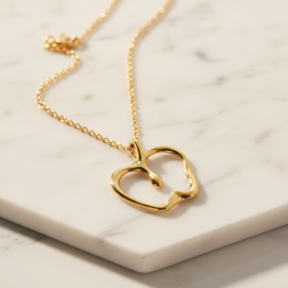 Tiffany Apple Necklace Yellow Gold (18K) No Stone Women,Men Fashion Necklace (Gold)