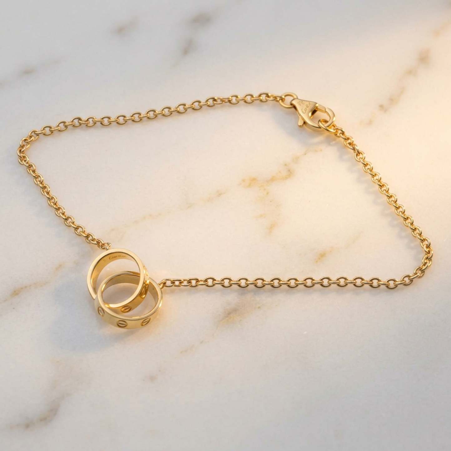 Cartier Baby Love Bracelet Pink Gold (18K) No Stone Charm Bracelet Pink Gold