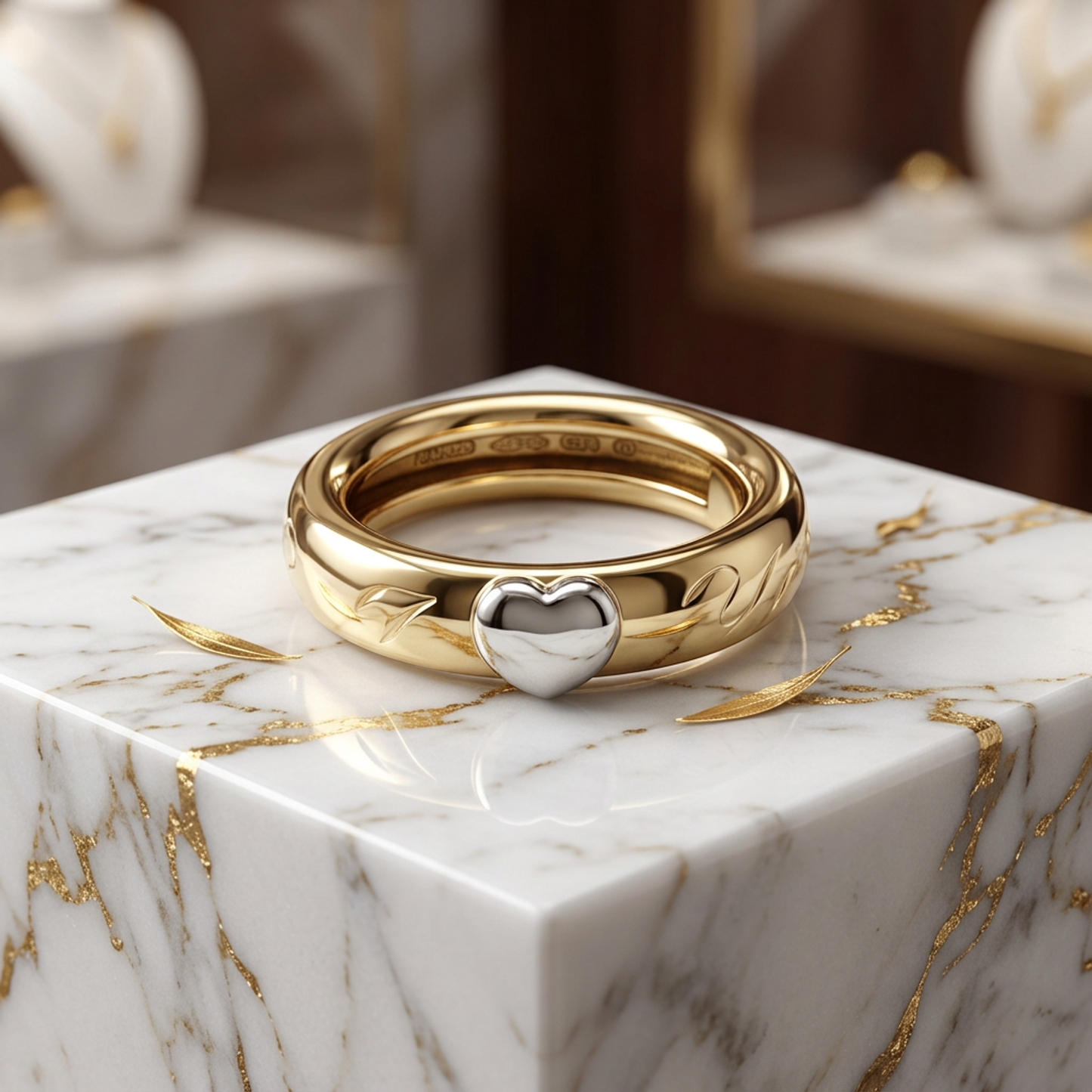 Tiffany Friendship Ring Yellow Gold (18K),White Gold (18K) Fashion No Stone Band Ring Gold,Silver