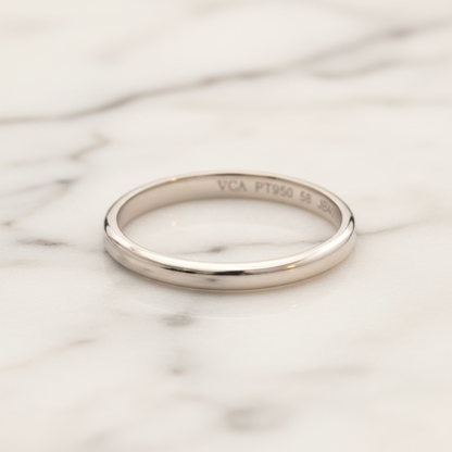 Van Cleef & Arpels Tendremont Ring Platinum Fashion No Stone Band Ring Silver