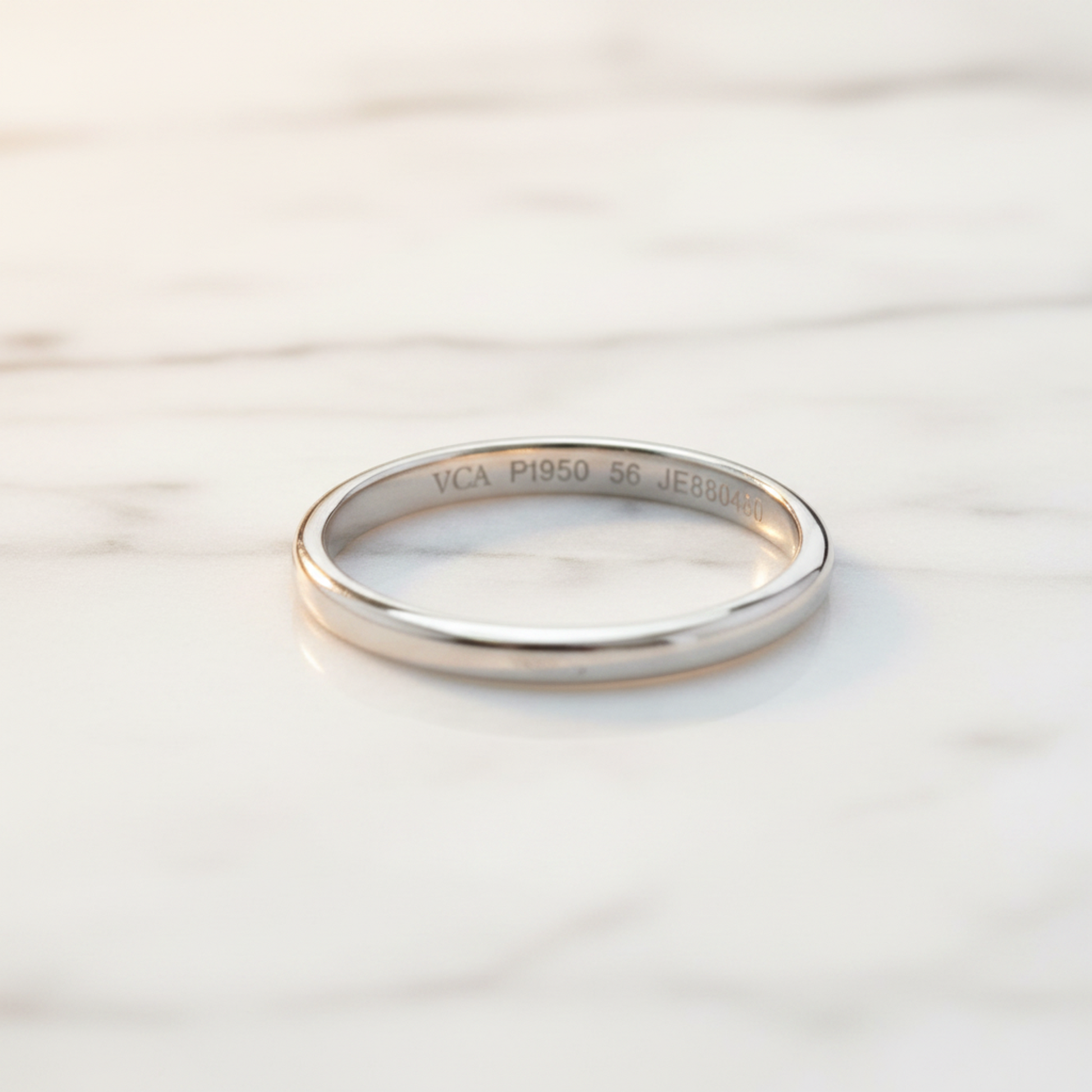 Van Cleef & Arpels Tendremont Ring Platinum Fashion No Stone Band Ring Silver