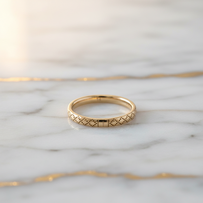 Gucci Diamantissima Ring Pink Gold (18K) Fashion No Stone Band Ring Pink Gold