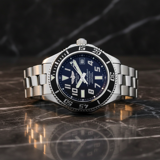 BREITLING SuperOcean 42 Steel Automatic Mens Watch A17364 Polished