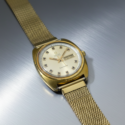 OMEGA Seamaster Day Date Cal 752 Gold Plated Automatic Watch 166.064 Vintage