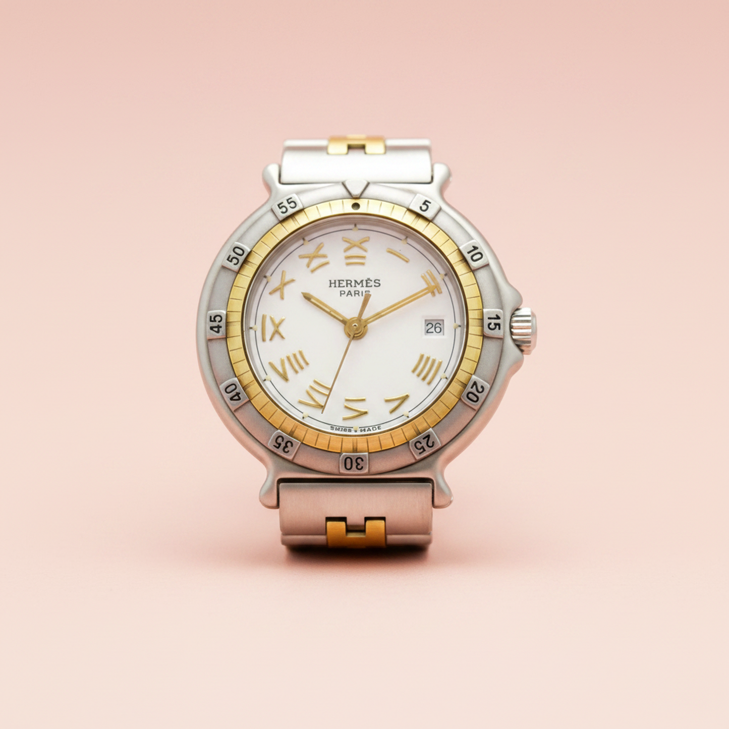 HERMES Captain Nimo Gold Plated Steel Quartz Ladies Watch