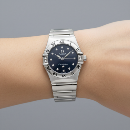 OMEGA Constellation Diamond Steel Quartz Ladies Watch 1567.89 Polished