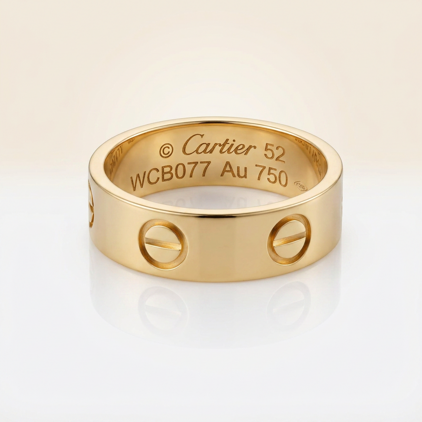 Cartier Love Ring Yellow Gold (18K) Fashion No Stone Band Ring Gold