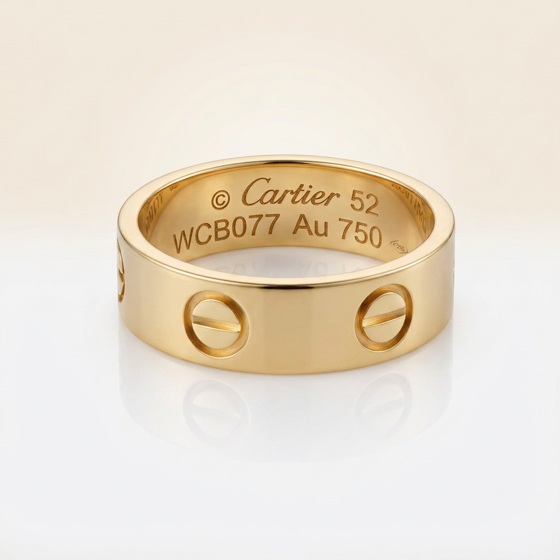 Cartier Love Ring Yellow Gold (18K) Fashion No Stone Band Ring Gold