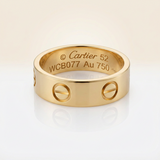 Cartier Love Ring Yellow Gold (18K) Fashion No Stone Band Ring Gold