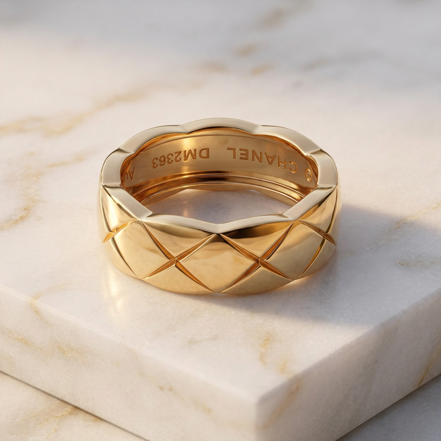 Chanel Coco Crush Ring Medium Model Pink Gold (18K) Fashion No Stone Band Ring Pink Gold