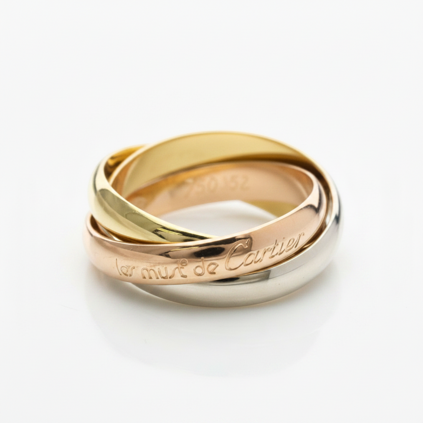 Cartier Trinity Ring Yellow Gold (18K),Pink Gold (18K),White Gold (18K) Fashion No Stone Band Ring Gold