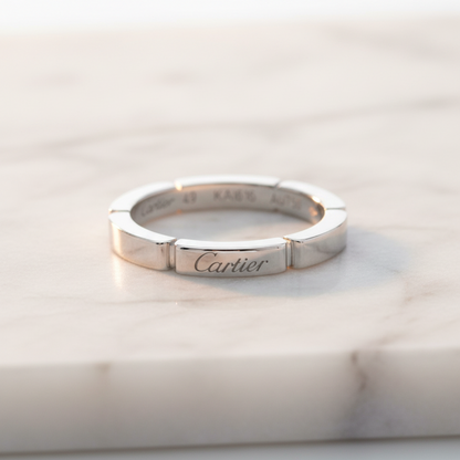 Cartier Maillon Panthère Ring White Gold (18K) Fashion No Stone Band Ring Silver