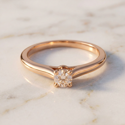 Cartier 1895 Solitaire Ring Pink Gold (18K) Fashion Diamond Band Ring Carat/0.23 Pink Gold