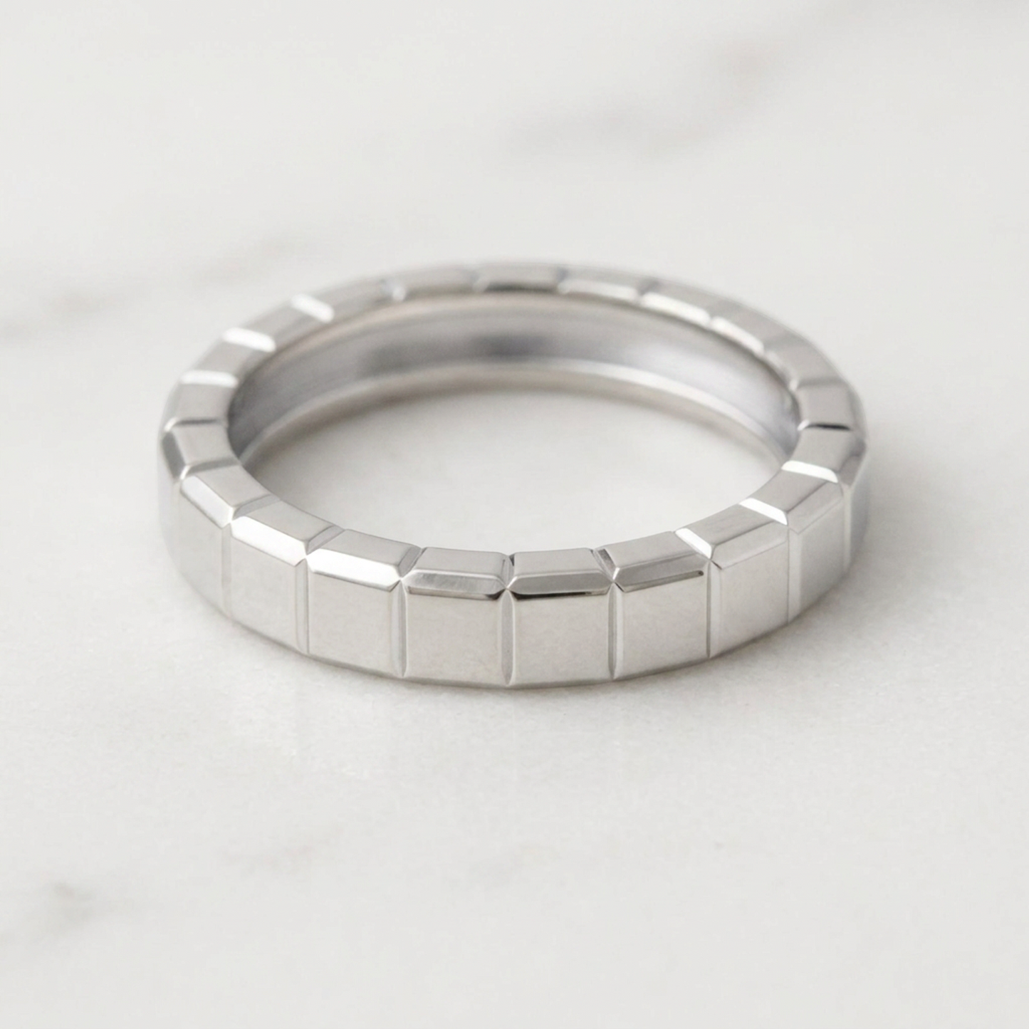 Chopard Ice Cube Ring 827407 White Gold (18K) Fashion No Stone Band Ring Silver