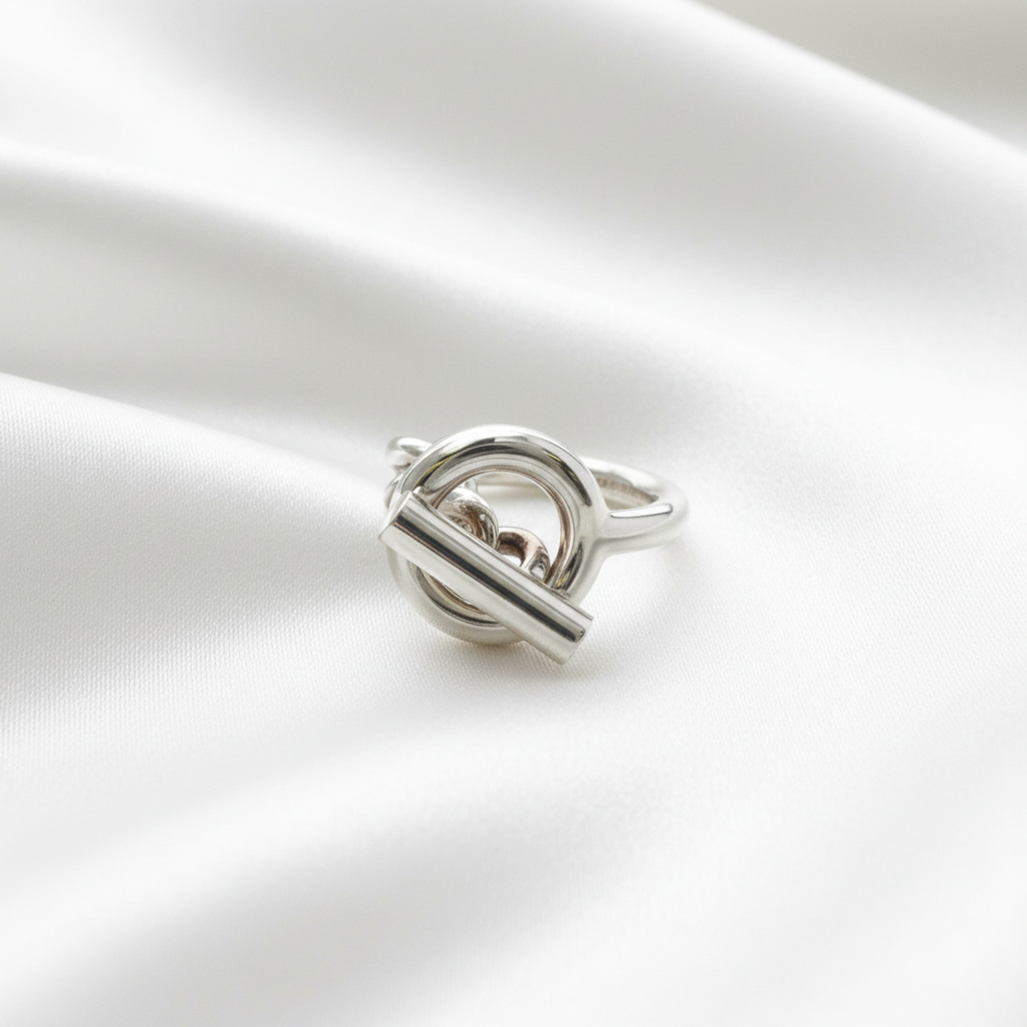 Hermes Croisette Ring Silver 925 Fashion No Stone Band Ring Silver